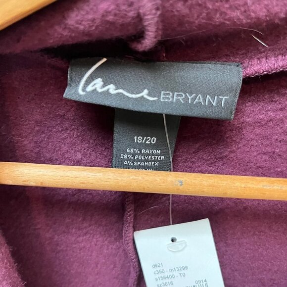 NEW Lane‎ Bryant Open Front Eggplant Cardigan- Size 18/20 - Picture 5 of 6